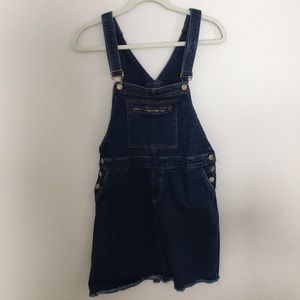Blue jean jumper overall dress!  Size Large!